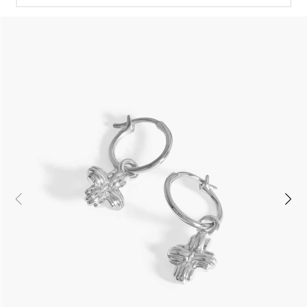 Missoma LUCY WILLIAMS CROSS CHARM HOOP EARRINGS
